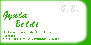 gyula beldi business card